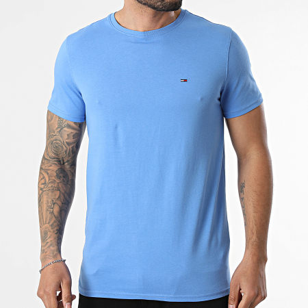 Tommy Jeans - Tee Shirt Slim Jersey 4411 Bleu