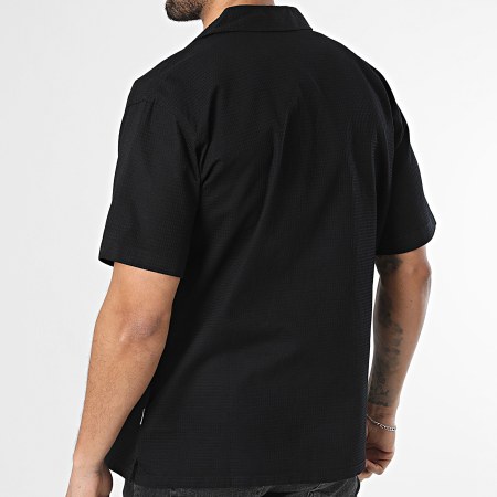 JJ Rebel - Chemise Manches Courtes Texturée Korso Noir