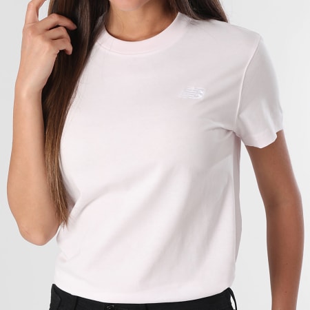 New Balance - Camiseta Oversize Mujer WT41509 Rosa Claro