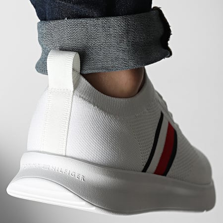 Tommy Hilfiger - Baskets Lightweight Knitted Runner 5756 White