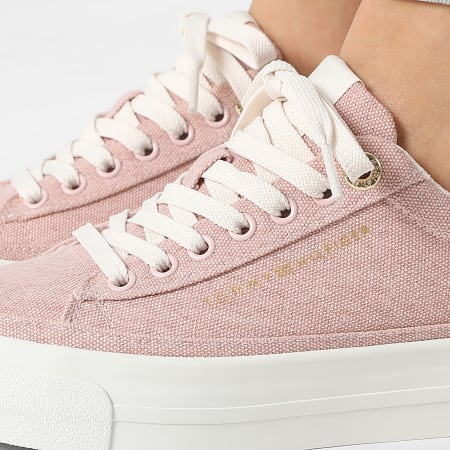 Tommy Hilfiger - Baskets Femme Foxing Platform Washed Canvas 9172 Peggy Pink