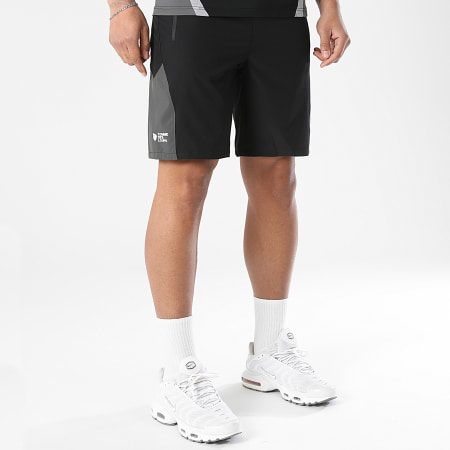 Comme Des Loups - Pantalón Corto de chándal Wave Negro Gris Antracita