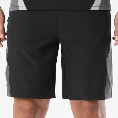 Comme Des Loups - Pantalón Corto de chándal Wave Negro Gris Antracita