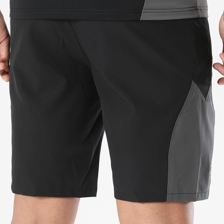 Comme Des Loups - Pantalón Corto de chándal Wave Negro Gris Antracita