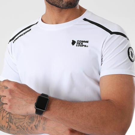 Comme Des Loups - Tee Shirt Compressor Blanc Noir
