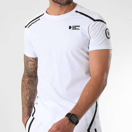 Comme Des Loups - Tee Shirt Compressor Blanc Noir