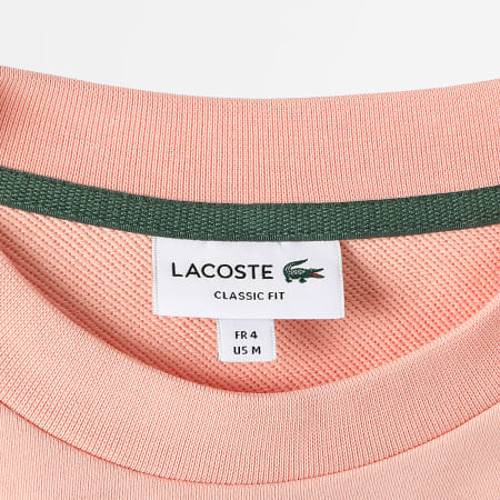Lacoste - Sweat Crewneck Logo Brodé Crocodile Classic Fit Saumon