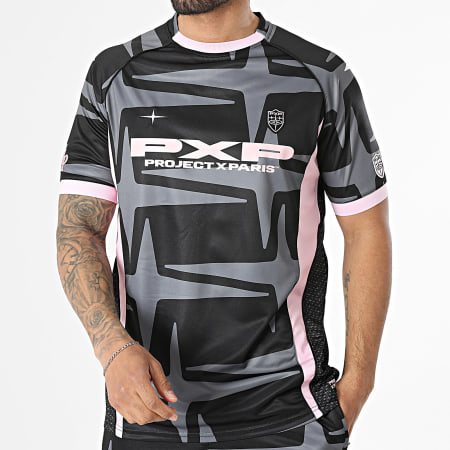 PXP - Ensemble Tee Shirt Et Short Jogging 2610308 2640308 Noir Gris Anthracite Rose