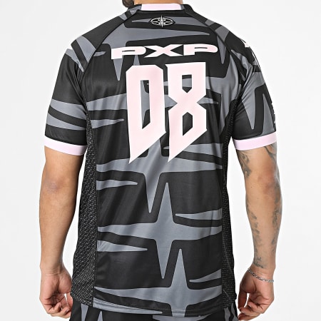 PXP - Ensemble Tee Shirt Et Short Jogging 2610308 2640308 Noir Gris Anthracite Rose