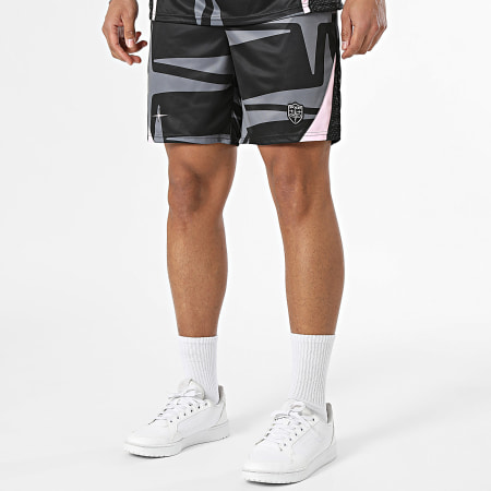 PXP - Ensemble Tee Shirt Et Short Jogging 2610308 2640308 Noir Gris Anthracite Rose
