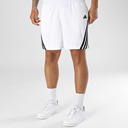 Adidas Sportswear - Short Jogging A Bandes 3 Stripes JN4739 Blanc