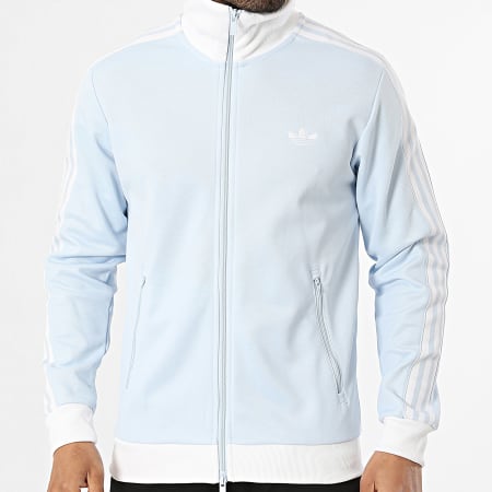 Adidas Originals - Veste Zippée Classic TT KE1664 Bleu Clair Blanc