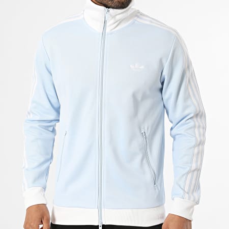 Adidas Originals - Veste Zippée Classic TT KE1664 Bleu Clair Blanc