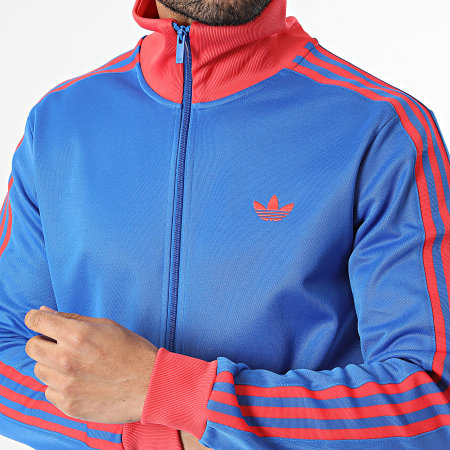 Adidas Originals - Veste Zippée Bandes Brodées Beckenbauer TT KE2412 Bleu Roi Rouge