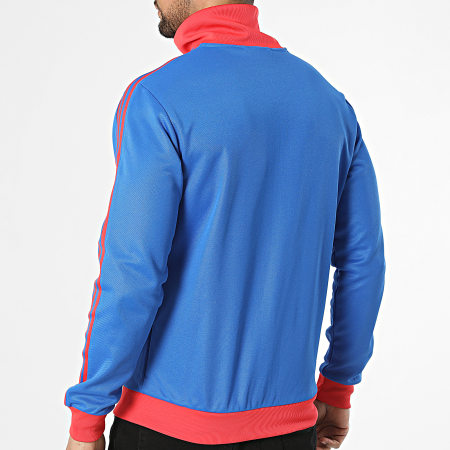 Adidas Originals - Veste Zippée Bandes Brodées Beckenbauer TT KE2412 Bleu Roi Rouge