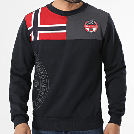 Geographical Norway - Sweat Crewneck G-Round Bleu Marine