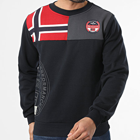 Geographical Norway - Sweat Crewneck G-Round Bleu Marine