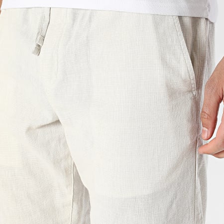 JJ Rebel - Pantalon Relaxed Fit Effet Lin Kenni Summer Beige
