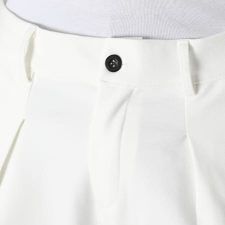 LBO - Pack de 2 Pantalones Vestir Anchos Con Pliegues 2350 2379 Blanco Azul Marino