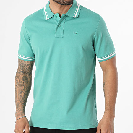 Tommy Jeans - Polo Manches Courtes Regular Fit Tipped 2700 Vert