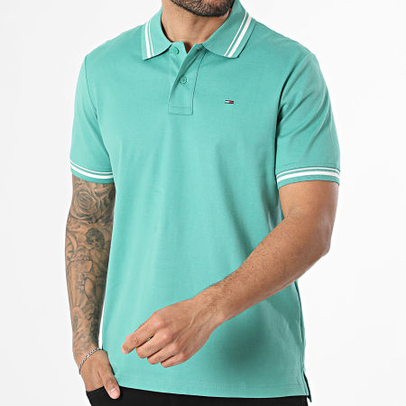 Tommy Jeans - Polo Manches Courtes Regular Fit Tipped 2700 Vert