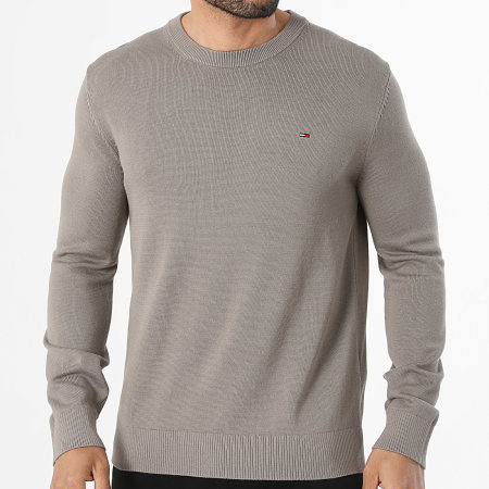 Tommy Jeans - Pull Slim Essential 2853 Marron