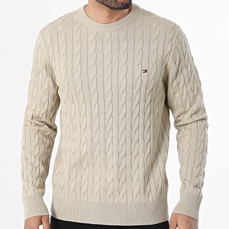 Tommy Hilfiger - Pull Classic Cotton Cable 3132 Beige