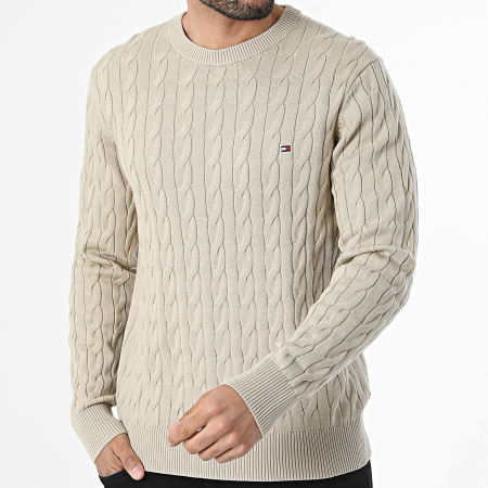 Tommy Hilfiger - Pull Classic Cotton Cable 3132 Beige