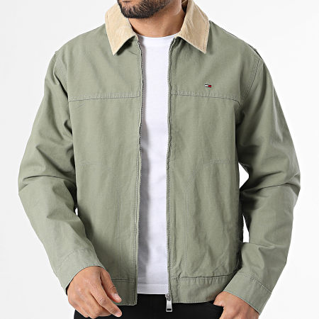 Tommy Jeans - Veste Zippée Regular Fit Cotton Ranch 2743 Vert Kaki