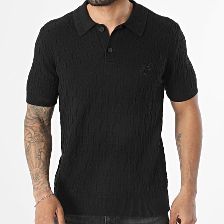 HUGO - Polo Manches Courtes Mailles Shirds 50557364 Noir