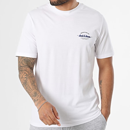 Jack And Jones - Ensemble Tee Shirt Et Short Jogging Brandon Blanc Gris Chiné