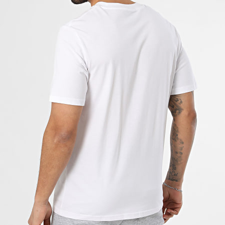 Jack And Jones - Ensemble Tee Shirt Et Short Jogging Brandon Blanc Gris Chiné