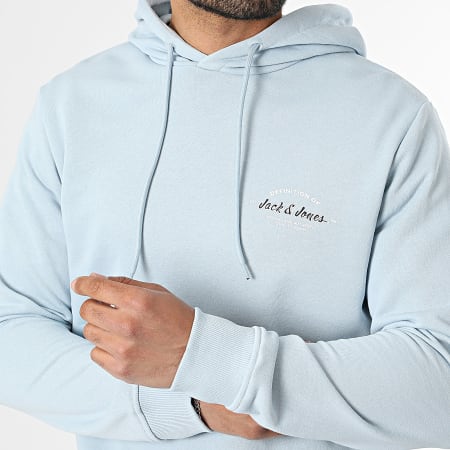 Jack And Jones - Ensemble Tee Shirt Sweat Capuche Et Short Jogging Brandon Bleu Clair Bleu Marine