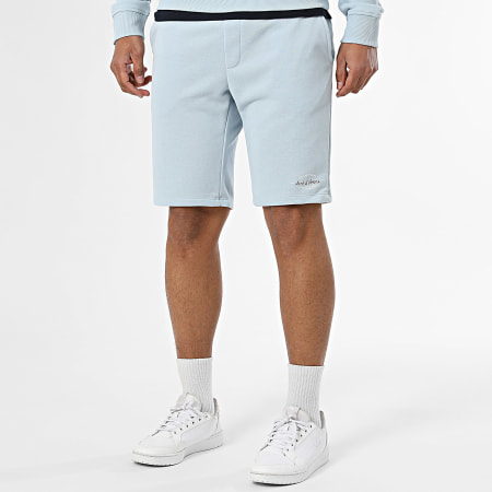 Jack And Jones - Ensemble Tee Shirt Sweat Capuche Et Short Jogging Brandon Bleu Clair Bleu Marine