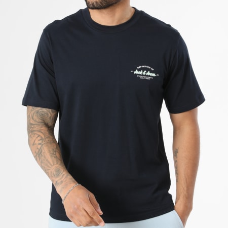 Jack And Jones - Ensemble Tee Shirt Sweat Capuche Et Short Jogging Brandon Bleu Clair Bleu Marine