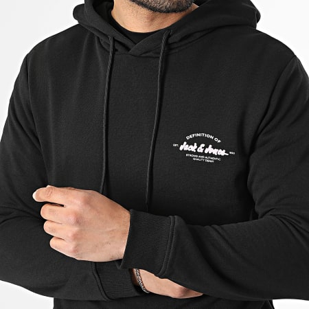 Jack And Jones - Ensemble Tee Shirt Sweat Capuche Et Short Jogging Brandon Noir
