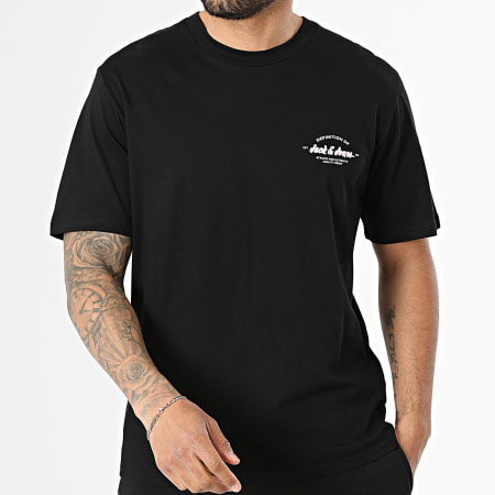 Jack And Jones - Ensemble Tee Shirt Sweat Capuche Et Short Jogging Brandon Noir