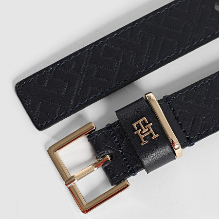Tommy Hilfiger - Ceinture Femme Square 2.5 Mono 7974 Bleu Marine