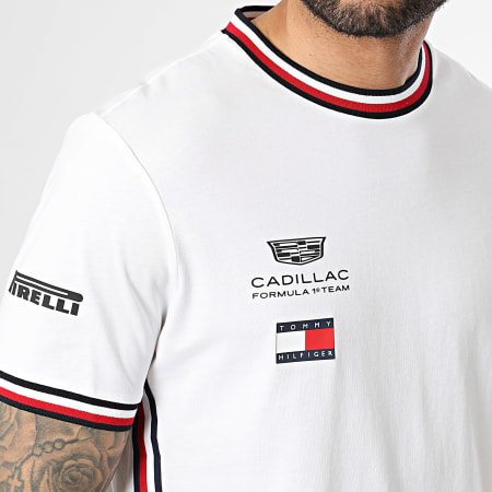 Tommy Hilfiger - Tee Shirt A Bandes Cadillac F1 Replica 0076 Blanc