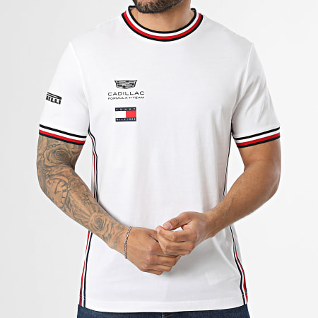 Tommy Hilfiger - Tee Shirt A Bandes Cadillac F1 Replica 0076 Blanc
