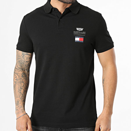 Tommy Hilfiger - Polo Manches Courtes Cadillac F1 Logo 0089 Noir
