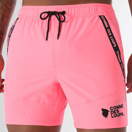 Comme Des Loups - Short De Bain Swim Rose Fluo