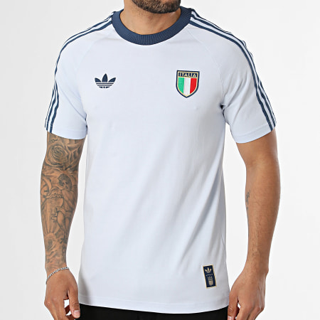 Adidas Originals - Tee Shirt 3 Stripes Italie Originals JY9624 Bleu Clair