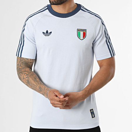 Adidas Originals - Tee Shirt 3 Stripes Italie Originals JY9624 Bleu Clair