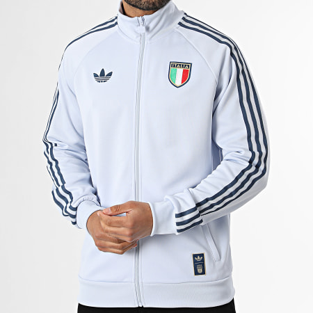 Adidas Originals - Veste Zippée 3 Stripes Italie Originals JY9630 Bleu Clair