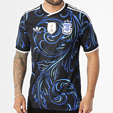 Adidas Originals - Maillot De Foot Officiel Argentine Extérieur 2026 JM8395 Noir Bleu Roi
