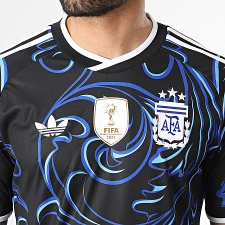 Adidas Originals - Maillot De Foot Officiel Argentine Extérieur 2026 JM8395 Noir Bleu Roi