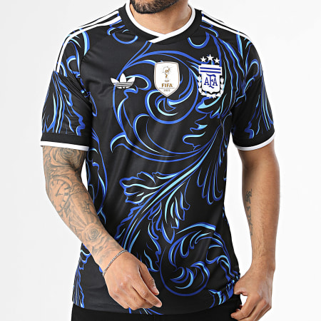 Adidas Originals - Maillot De Foot Officiel Argentine Extérieur 2026 JM8395 Noir Bleu Roi