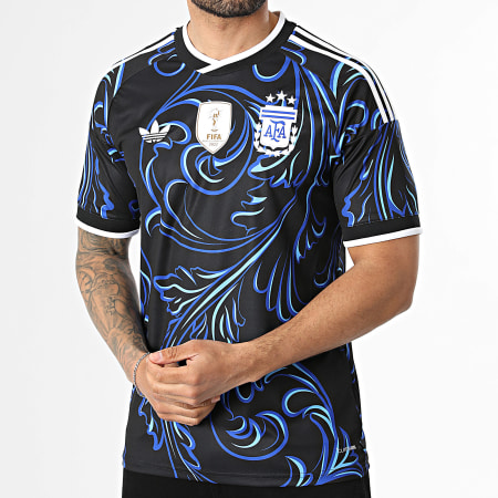 Adidas Originals - Maillot De Foot Officiel Argentine Extérieur 2026 JM8395 Noir Bleu Roi
