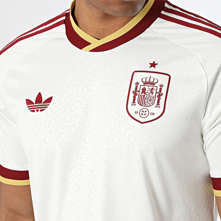 Adidas Originals - Maillot De Foot Officiel Espagne Extérieur 2026 JN4397 Beige Clair Bordeaux
